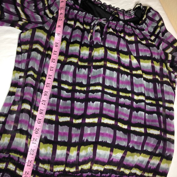 AGB Blouse 3/4 Sleeves with attached Black Cami, Large, EUC, pet/smoke free home - Picture 12 of 15